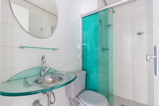 Banheiro - Social de apartamento para alugar com 2 quartos, 79m² em Vila Regente Feijó, São Paulo