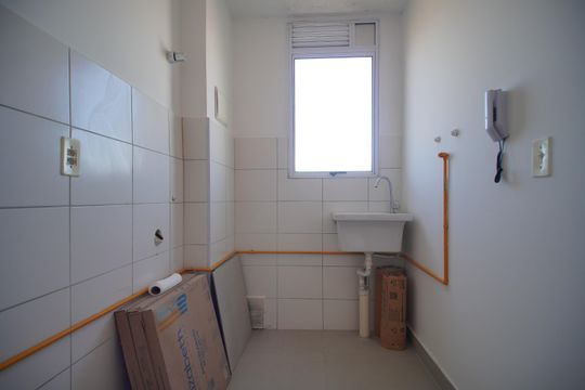 Cozinha de apartamento à venda com 2 quartos, 47m² em São Jorge, Novo Hamburgo
