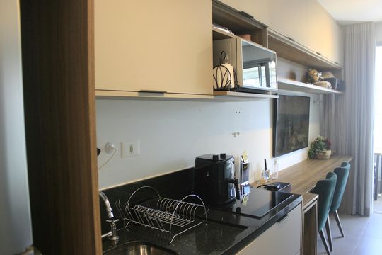 Cozinha  de kitnet/studio para alugar com 1 quarto, 29m² em Macedo, Guarulhos