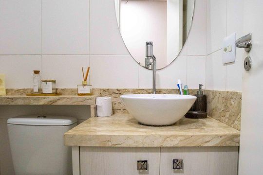 Banheiro de apartamento para alugar com 2 quartos, 43m² em Centro, Diadema