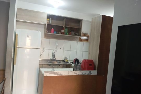 Cozinha de apartamento à venda com 2 quartos, 58m² em Jardim Promeca, Várzea Paulista