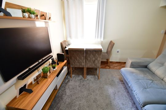 Sala de apartamento à venda com 2 quartos, 50m² em Bela Vista, Campinas