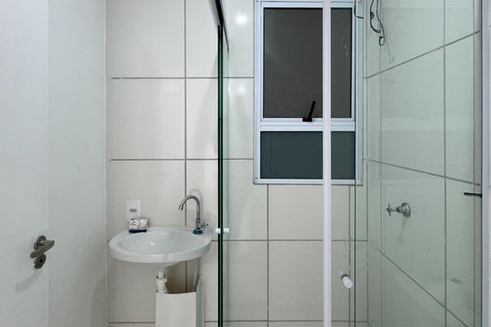 Banheiro Social de apartamento para alugar com 2 quartos, 54m² em Cooperativa, São Bernardo do Campo