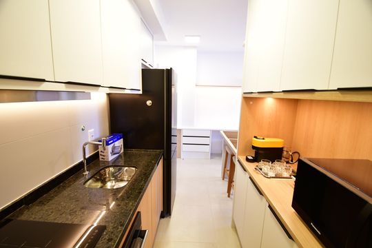Cozinha de kitnet/studio para alugar com 1 quarto, 45m² em Centro, Campinas
