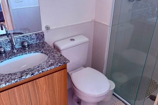 Banheiro de apartamento para alugar com 3 quartos, 180m² em Parque Bairro Morumbi, São Paulo