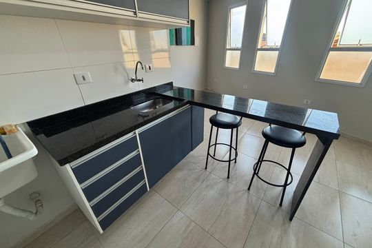 Cozinha de kitnet/studio para alugar com 1 quarto, 20m² em Colônia, Ribeirão Pires