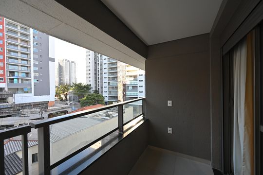 Varanda de kitnet/studio para alugar com 1 quarto, 28m² em Vila Clementino, São Paulo