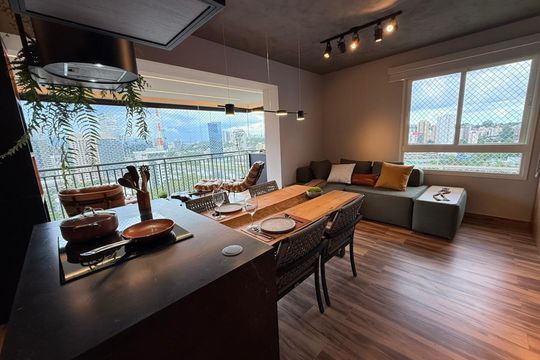 Sala de Jantar de apartamento para alugar com 1 quarto, 64m² em Cidade Monções, São Paulo