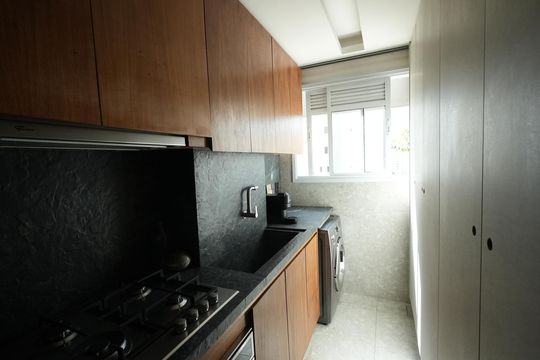 Cozinha de apartamento à venda com 2 quartos, 65m² em Jardim, Santo André