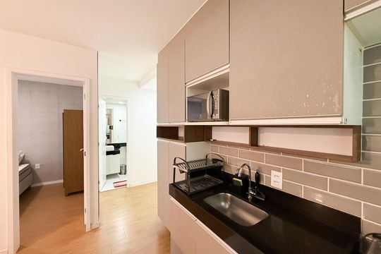 Sala/Cozinha e Área de Serviço de apartamento para alugar com 2 quartos, 39m² em Santana, São Paulo