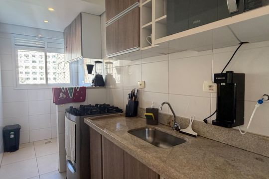 Cozinha e Área de Serviço de apartamento para alugar com 2 quartos, 58m² em Garagem, Santos