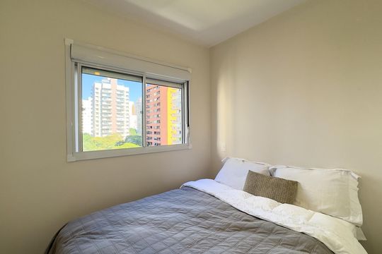 Quarto Suíte de apartamento para alugar com 1 quarto, 27m² em Campo Belo, São Paulo