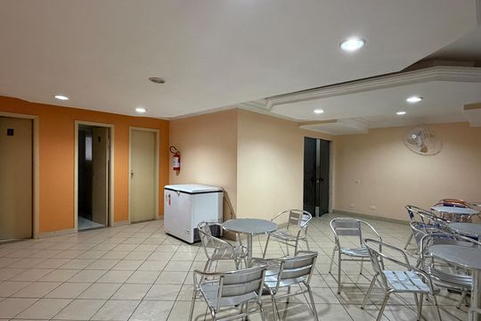 Área comum - Salão de festas de apartamento para alugar com 1 quarto, 68m² em José Menino, Santos