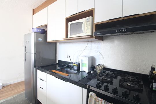 Cozinha de apartamento à venda com 2 quartos, 33m² em Jardim Prudência, São Paulo