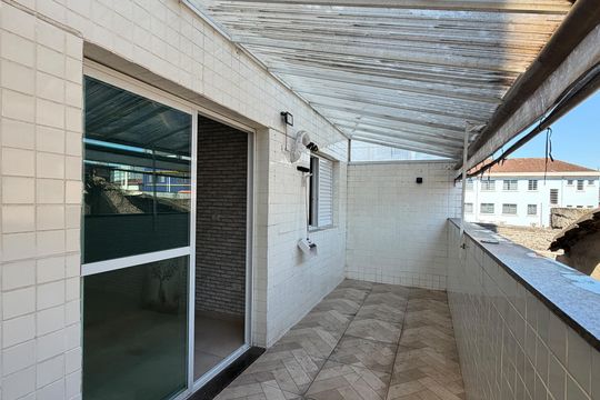 Varanda da Sala de apartamento para alugar com 1 quarto, 54m² em Macuco, Santos
