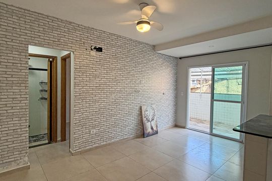 Sala de apartamento para alugar com 1 quarto, 54m² em Macuco, Santos