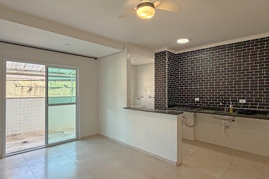 Sala de apartamento para alugar com 1 quarto, 54m² em Macuco, Santos