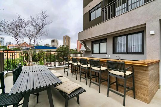 Área comum - Churrasqueira de apartamento para alugar com 1 quarto, 29m² em Vila Santa Catarina, São Paulo