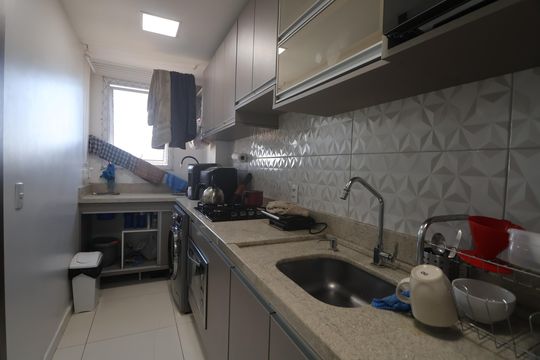 Cozinha - Armários de apartamento à venda com 2 quartos, 50m² em Estância Velha, Canoas