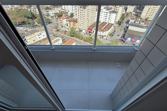 Varanda da Sala de apartamento para alugar com 1 quarto, 38m² em Macuco, Santos