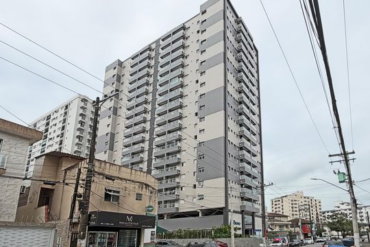 Fachada de apartamento para alugar com 1 quarto, 38m² em Macuco, Santos