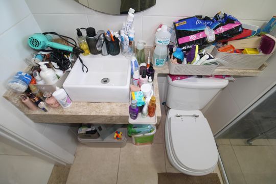 Banheiro de apartamento para alugar com 2 quartos, 63m² em Parque Sao Domingos, São Paulo