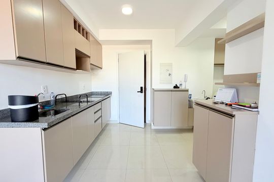 Sala/cozinha  de apartamento para alugar com 2 quartos, 59m² em Brooklin, São Paulo