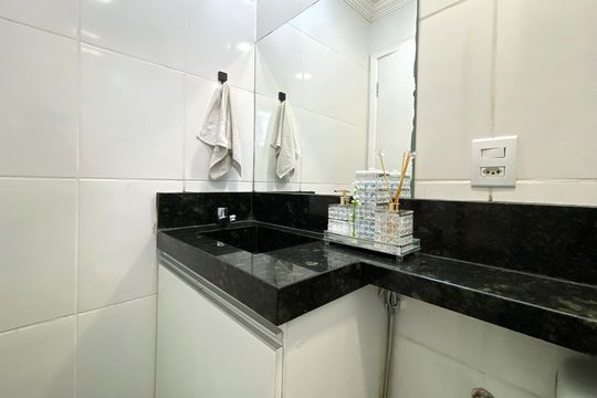 Banheiro da Suíte de apartamento à venda com 3 quartos, 72m² em Dom Bosco, Belo Horizonte