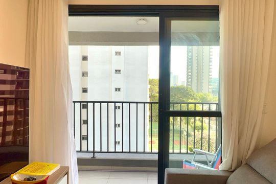 Varanda de kitnet/studio à venda com 1 quarto, 29m² em Pinheiros, São Paulo
