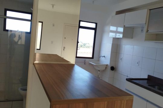 Cozinha de apartamento para alugar com 2 quartos, 43m² em Subsetor Oeste - 12 (O-12), Ribeirão Preto