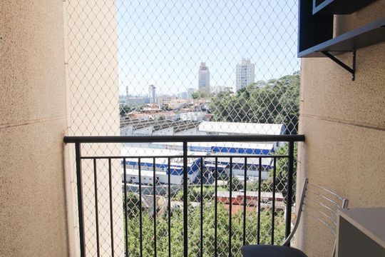 Varanda da Sala de apartamento à venda com 2 quartos, 52m² em Jardim Monte Kemel, São Paulo