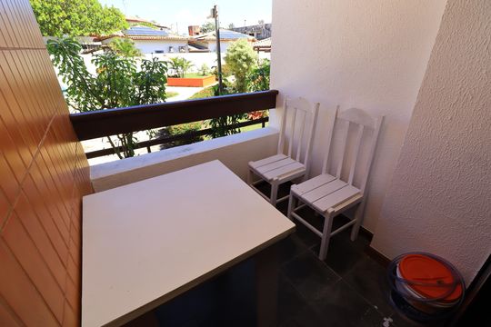 Varanda da suíte  de casa de condomínio para alugar com 1 quarto, 24m² em Praia do Flamengo, Salvador