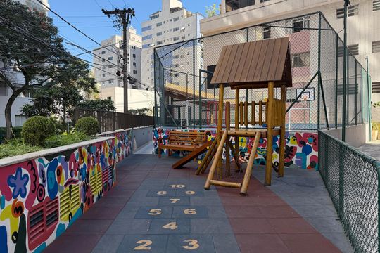 Área comum - Playground de apartamento para alugar com 2 quartos, 150m² em Ponta da Praia, Santos
