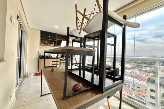 Varanda de apartamento à venda com 2 quartos, 77m² em Vila Alexandria, São Paulo