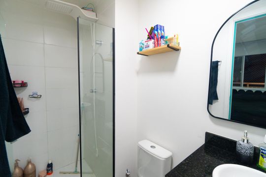 Banheiro da Suíte de apartamento à venda com 1 quarto, 29m² em Planalto Paulista, São Paulo