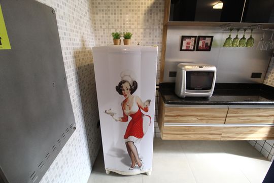 Cozinha de apartamento para alugar com 1 quarto, 54m² em Centro, Uberlândia