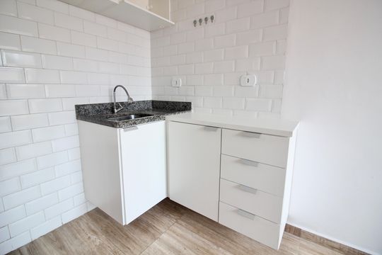 Cozinha de apartamento para alugar com 2 quartos, 40m² em Vila Guilhermina, São Paulo