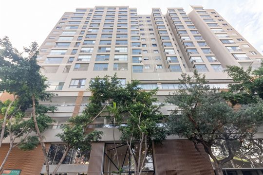 Fachada do Prédio de apartamento para alugar com 1 quarto, 42m² em Indianópolis, São Paulo