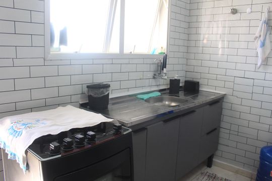 Cozinha de apartamento à venda com 1 quarto, 63m² em Olímpico, São Caetano do Sul