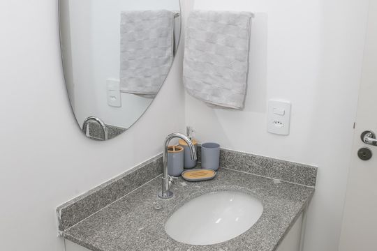 Banheiro da Suíte de apartamento para alugar com 1 quarto, 41m² em Perdizes, São Paulo