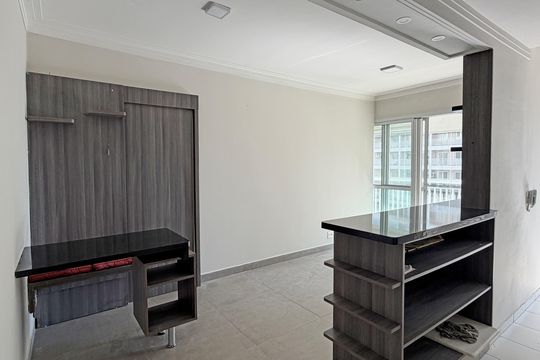 Sala de apartamento para alugar com 1 quarto, 50m² em Vila Matias, Santos