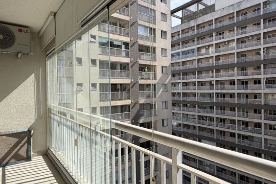 Varanda  de apartamento para alugar com 1 quarto, 50m² em Vila Matias, Santos