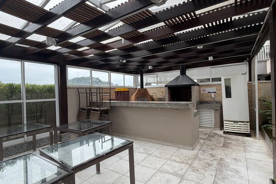 Área comum - Churrasqueira de apartamento para alugar com 1 quarto, 50m² em Vila Matias, Santos