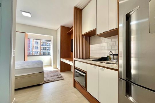 Cozinha de kitnet/studio para alugar com 1 quarto, 24m² em Vila Santa Catarina, São Paulo