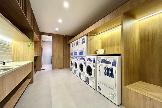 Área comum - Lavanderia de kitnet/studio para alugar com 1 quarto, 24m² em Vila Santa Catarina, São Paulo