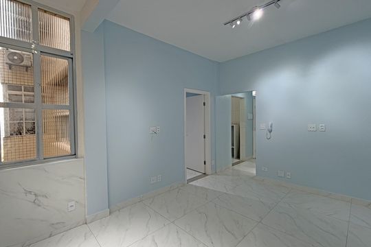 Sala de apartamento para alugar com 1 quarto, 39m² em José Menino, Santos