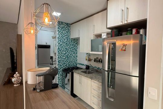 Cozinha de apartamento à venda com 3 quartos, 72m² em Engordadouro, Jundiaí