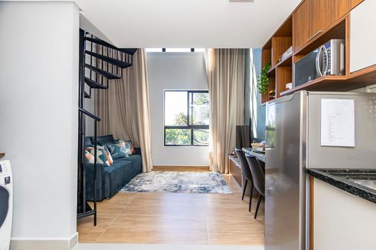 Sala de apartamento para alugar com 1 quarto, 37m² em Portão, Curitiba