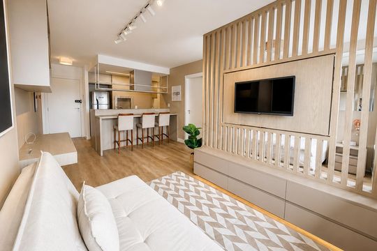 Sala de apartamento para alugar com 1 quarto, 42m² em Petrópolis, Porto Alegre