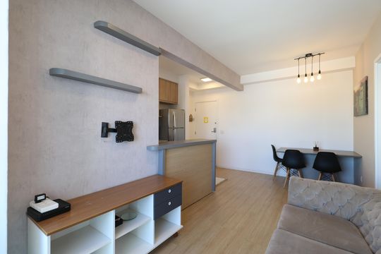 Sala de apartamento à venda com 1 quarto, 45m² em Várzea da Barra Funda, São Paulo